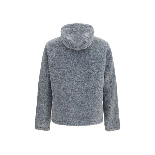 Gray Polyester Full-Length Jacket