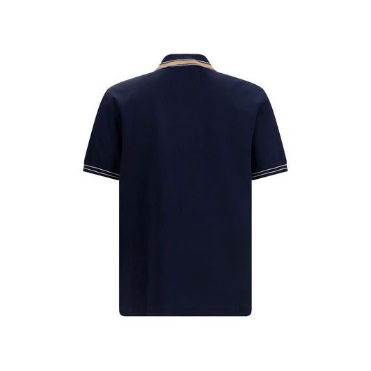 Blue Cotton Polo Shirt