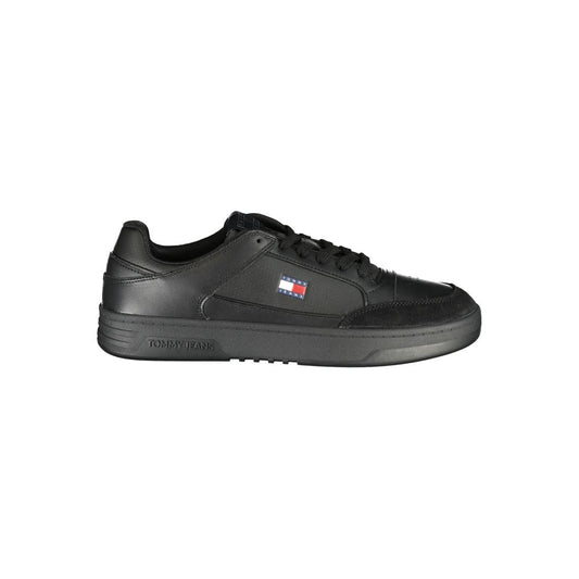 Black Polyurethane Men's Sneaker