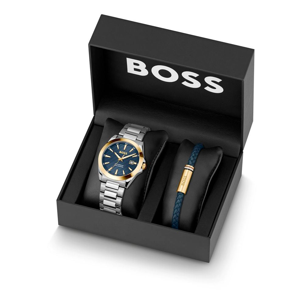 Gray Stainless Steel Dress Watch