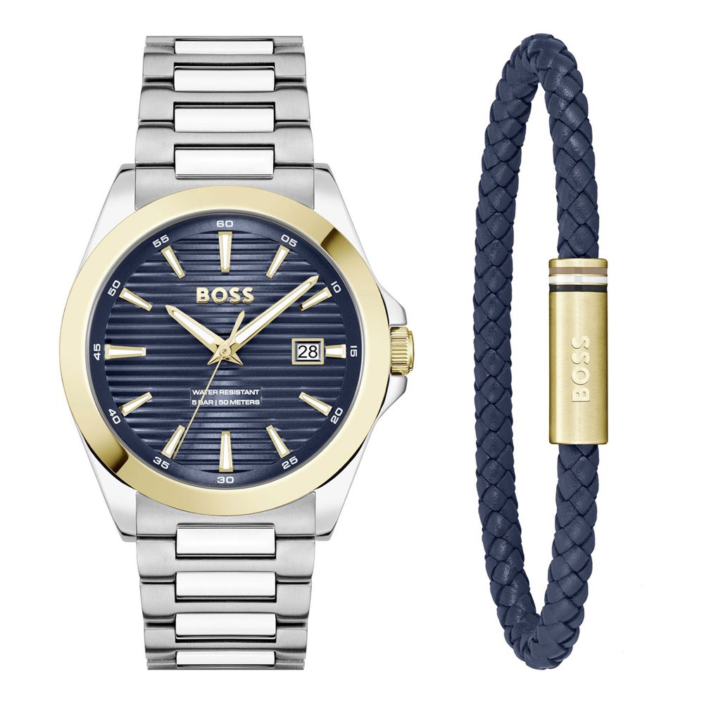 Gray Stainless Steel Dress Watch