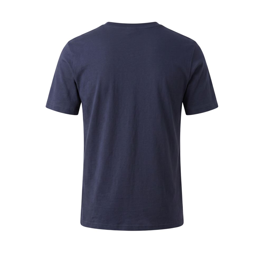 Blue Cotton Men T-shirt