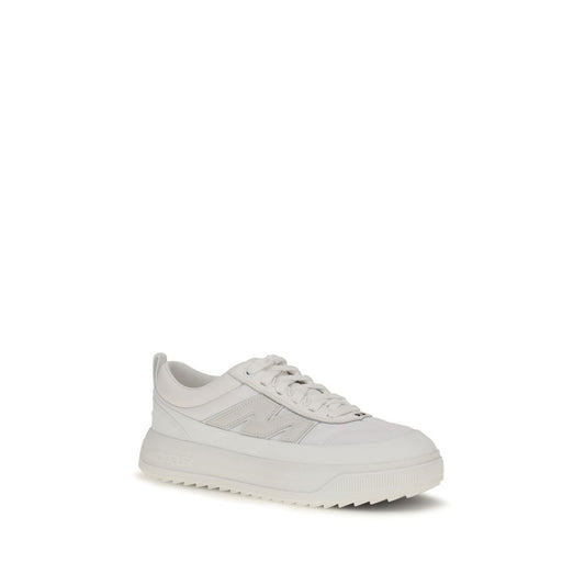 White Calf Leather Bos Taurus Athletic Sneakers