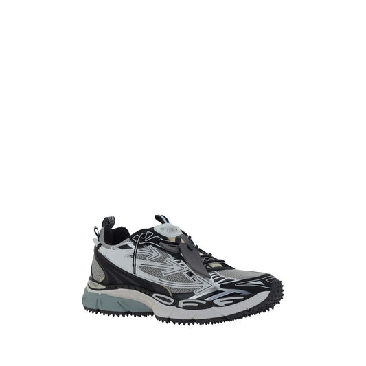 Gray Polyurethane Athletic Sneakers