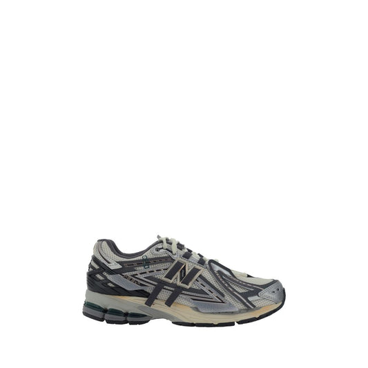 Silver Fabric Athletic Sneakers