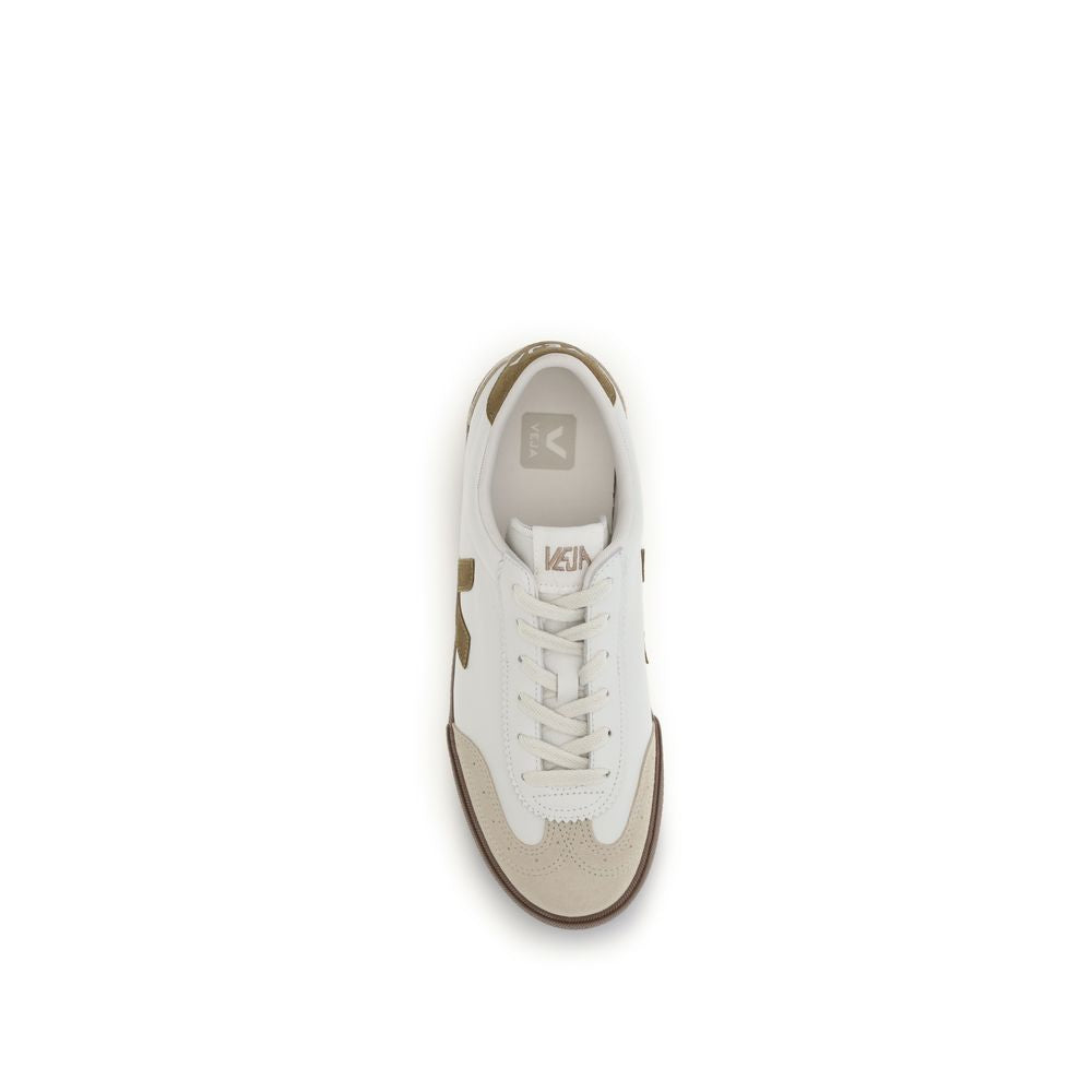Beige Calf Leather Bos Taurus Athletic Sneakers