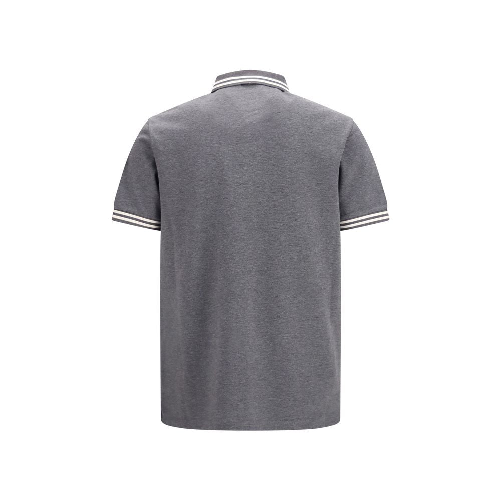 Gray Cotton Polo Shirt