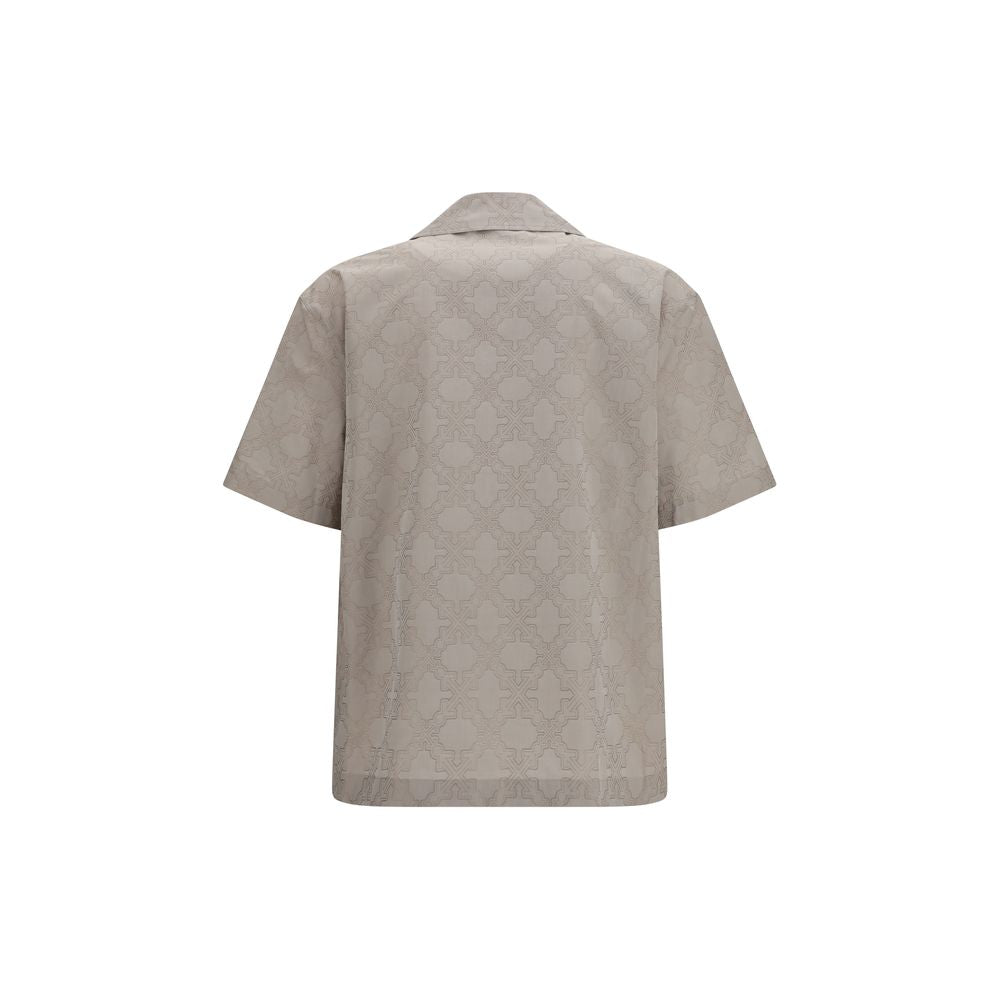 Beige Cotton Pattern Shirt