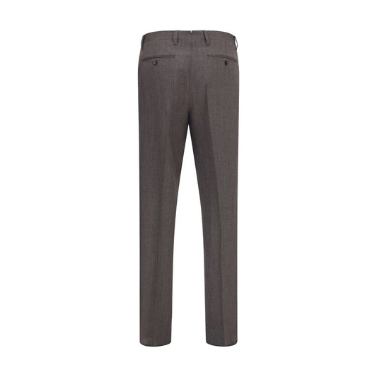 Gray Viscose Dress Pants