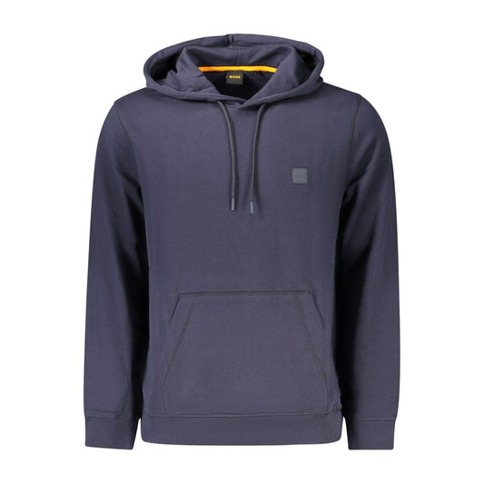 Blue Cotton Men's Hoodie