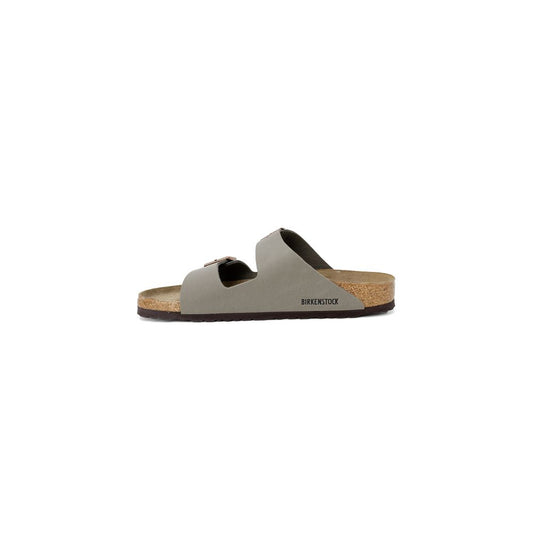 Gray Synthetic Strap-On Sandals