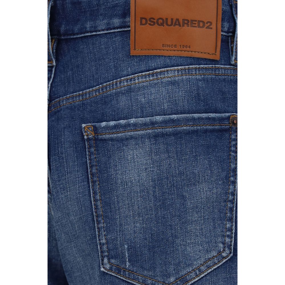 Blue Cotton Bermuda Shorts