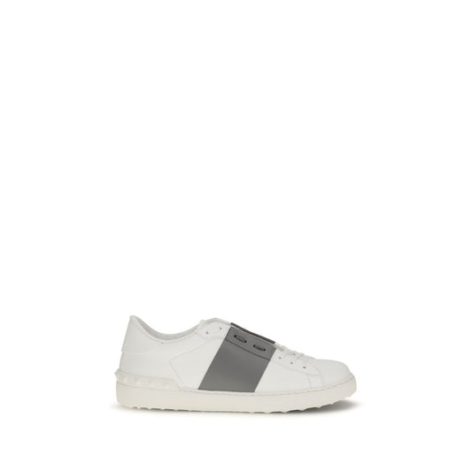 Silver Calf Leather Bos Taurus Low Top Sneakers