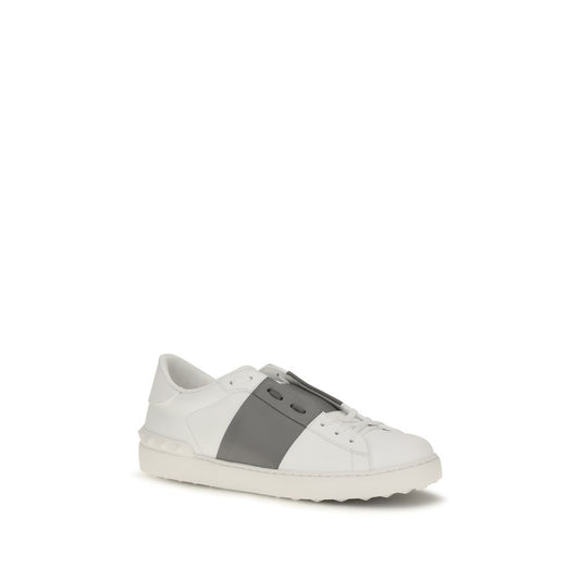 Silver Calf Leather Bos Taurus Low Top Sneakers