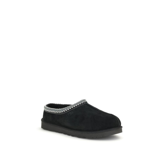 Black Leather Mules