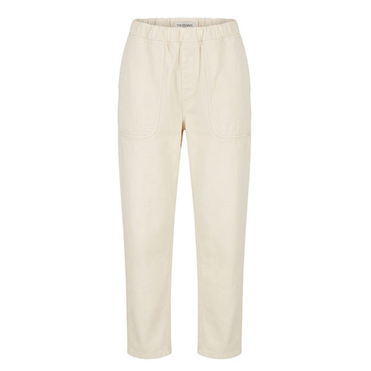 Beige Cotton Men Pants