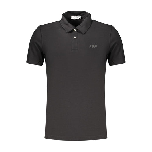 Black Cotton Men's Polo