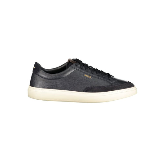 Blue Leather Men's Sneakers