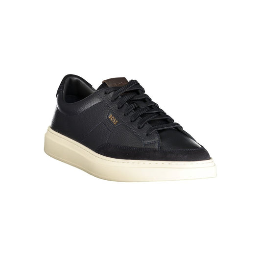Blue Leather Men's Sneakers