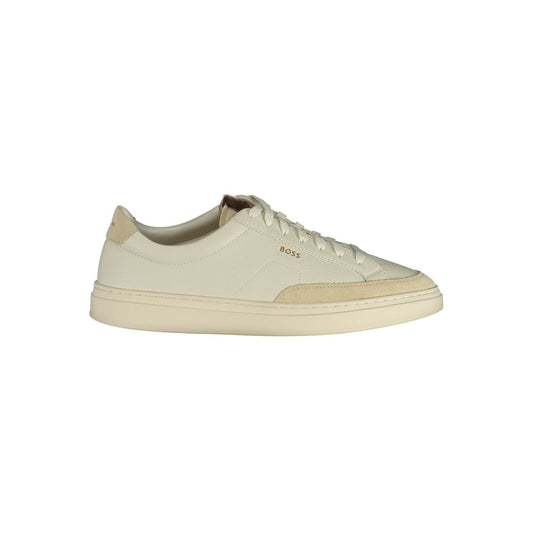 Bianco Pelle Uomo Sneaker