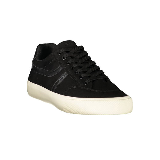 Black Polyurethane Men's Sneaker