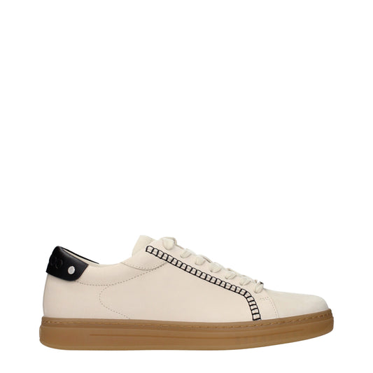 Beige Leather Sneakers