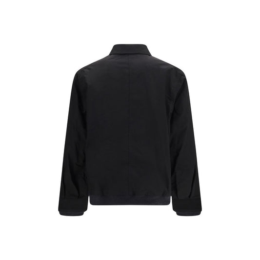 Black Nylon Bomber