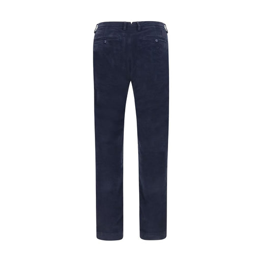 Blue Cotton Chino Pants
