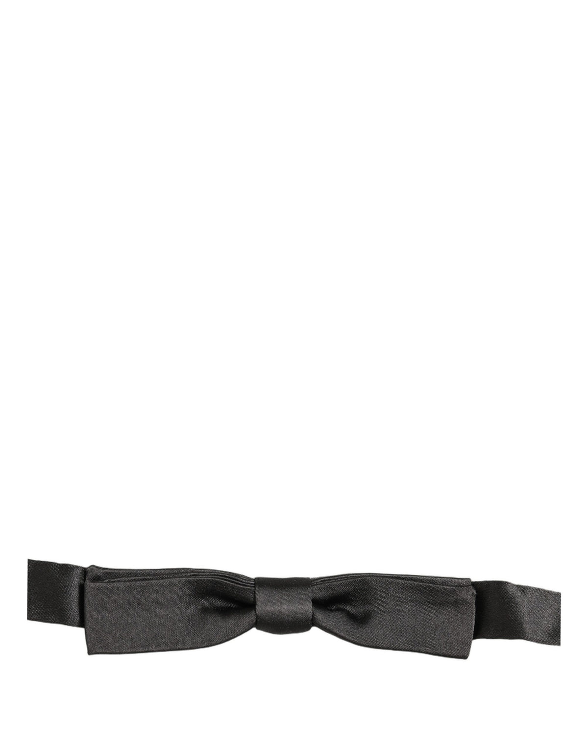 Men Dark Gray 100% Silk Adjustable Neck Papillon Bow Tie