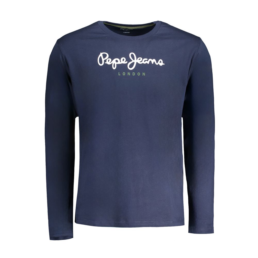 Blu Cotton Men T-Shirt