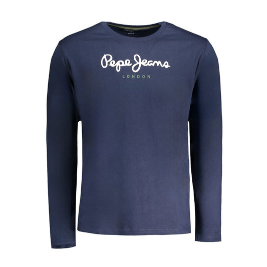 Blu Cotton Men T-Shirt