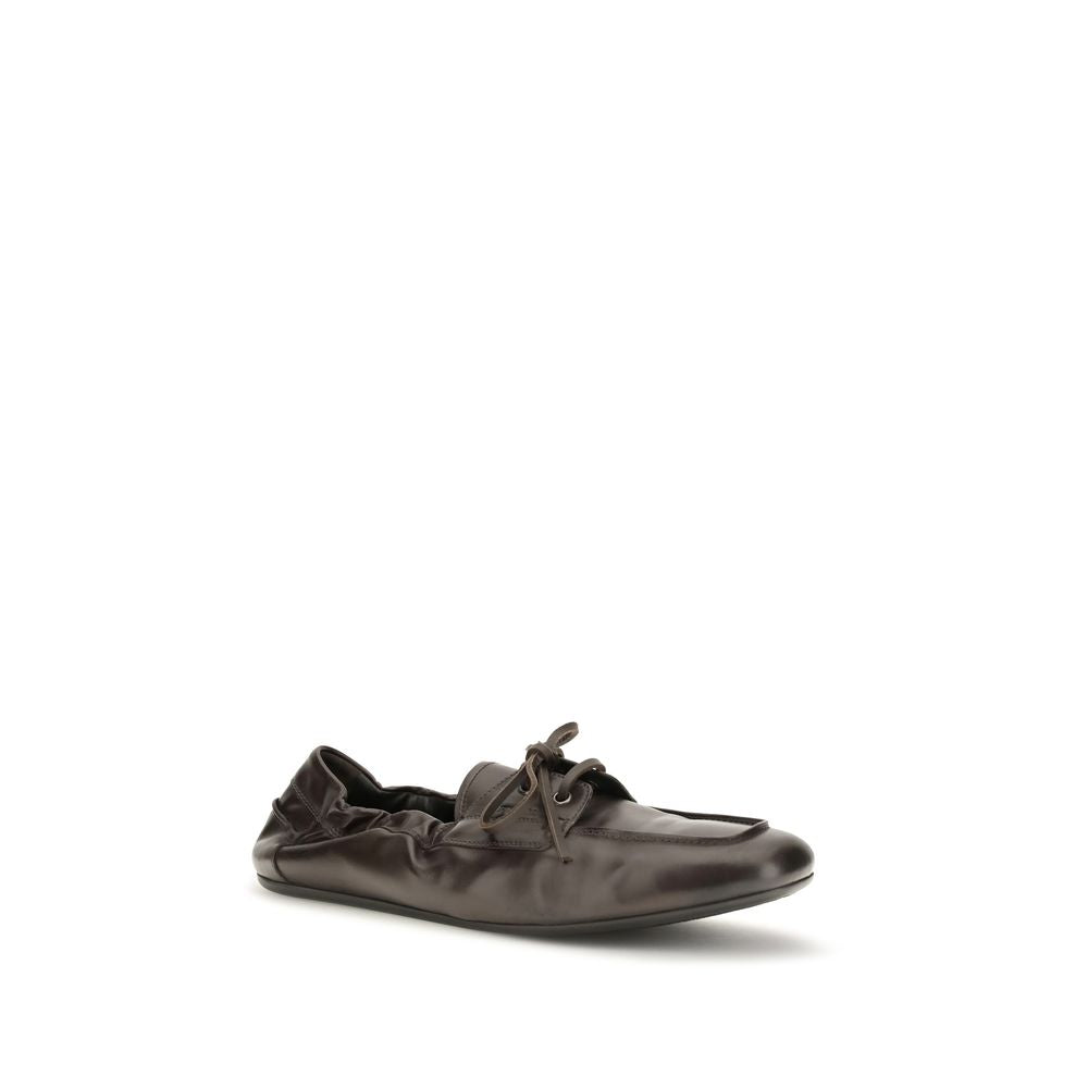 Brown Calf Leather Bos Taurus Slip-On Loafers