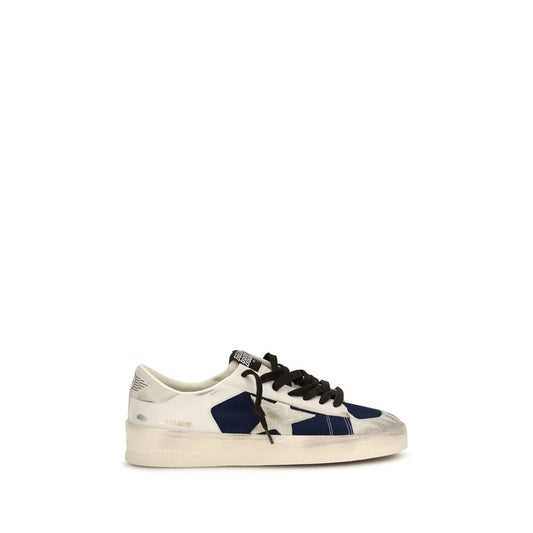 Gray Calf Leather Bos Taurus Low Top Sneakers