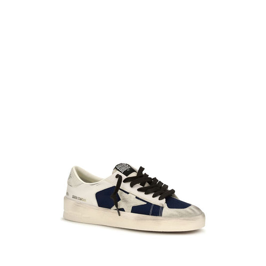 Gray Calf Leather Bos Taurus Low Top Sneakers