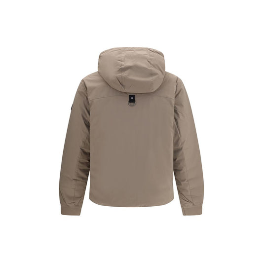 Beige Nylon Full-Length Jacket