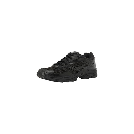 Black Synthetic Athletic Sneakers