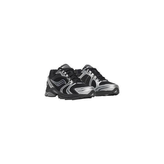 Black Synthetic Athletic Sneakers