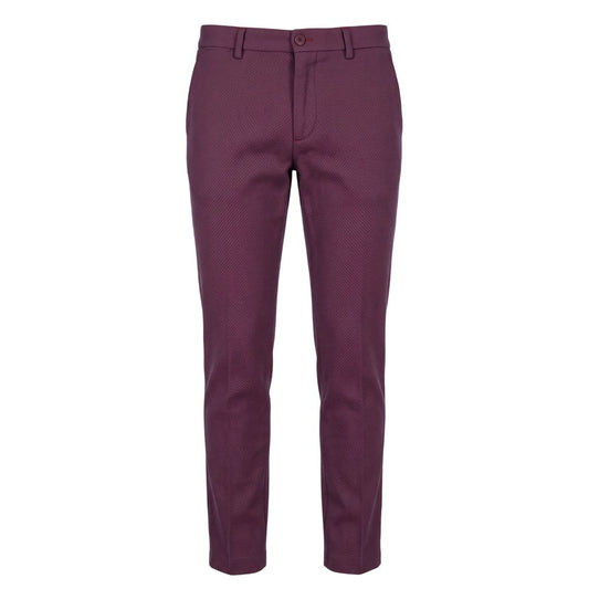 Red Cotton Men Pants