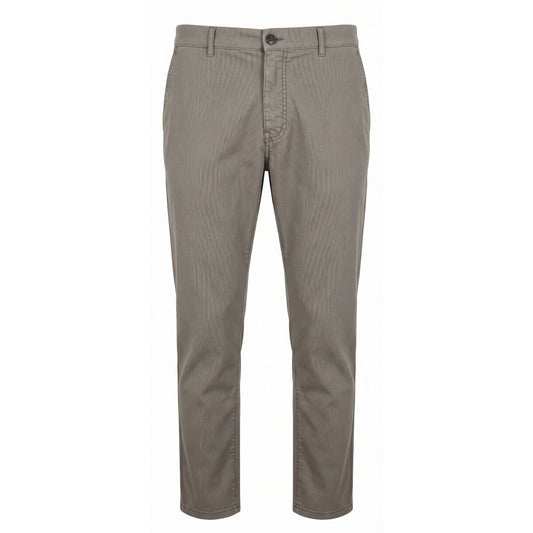 Grey Cotton Men Trouser