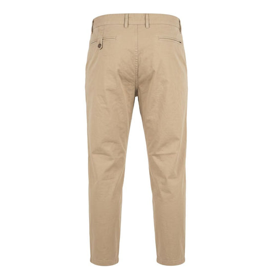 Beige Cotton Men Pants