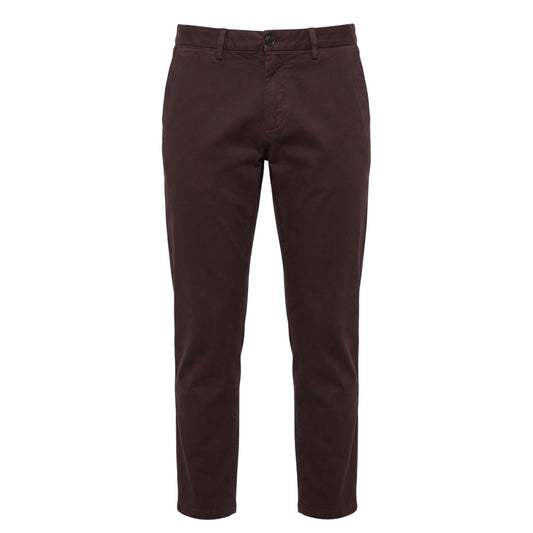 Brown Cotton Men's Pants