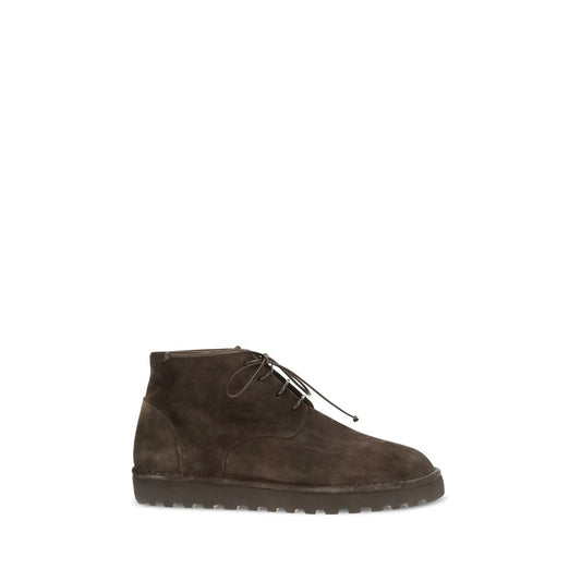 Brown Suede Leather Lace-Up Boots