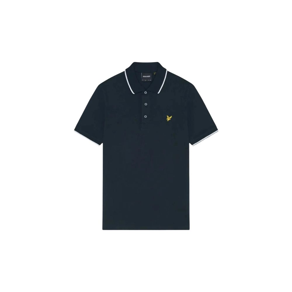 Blue Cotton Polo Shirt