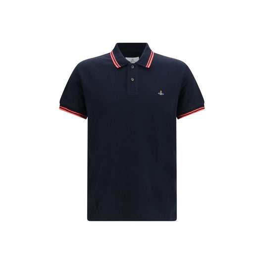 Blue Cotton Polo Shirt