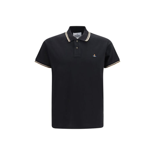 Black Cotton Polo Shirt