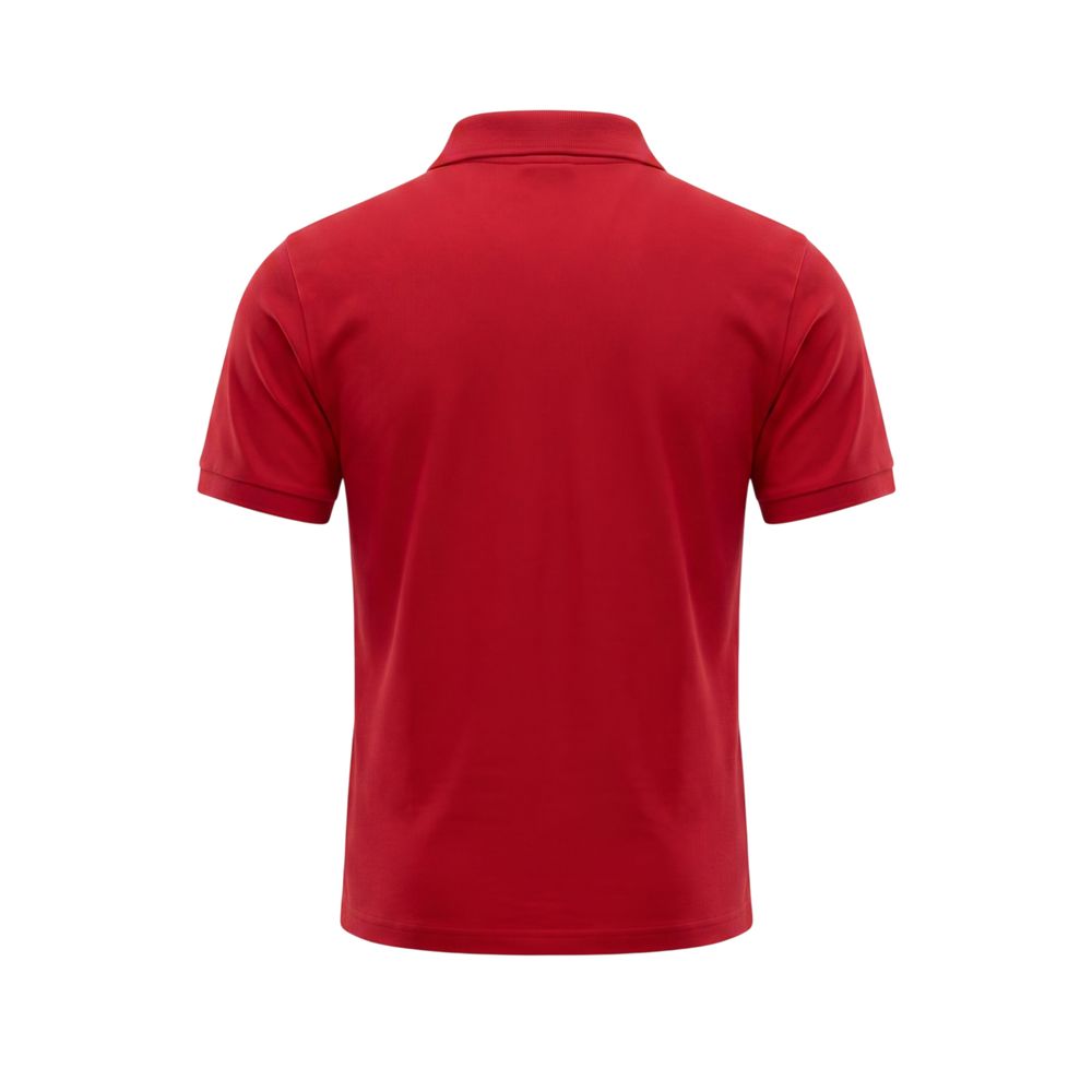 Red Cotton Men Polo Shirt