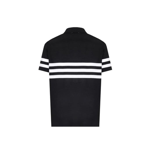 Black Cotton Polo Shirt