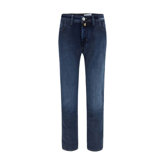 Blue Cotton Slim Fit Jeans