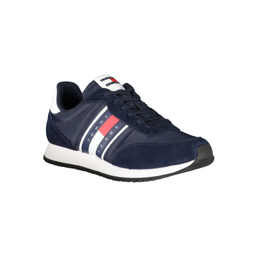 Blue Polyester Men's Sneaker