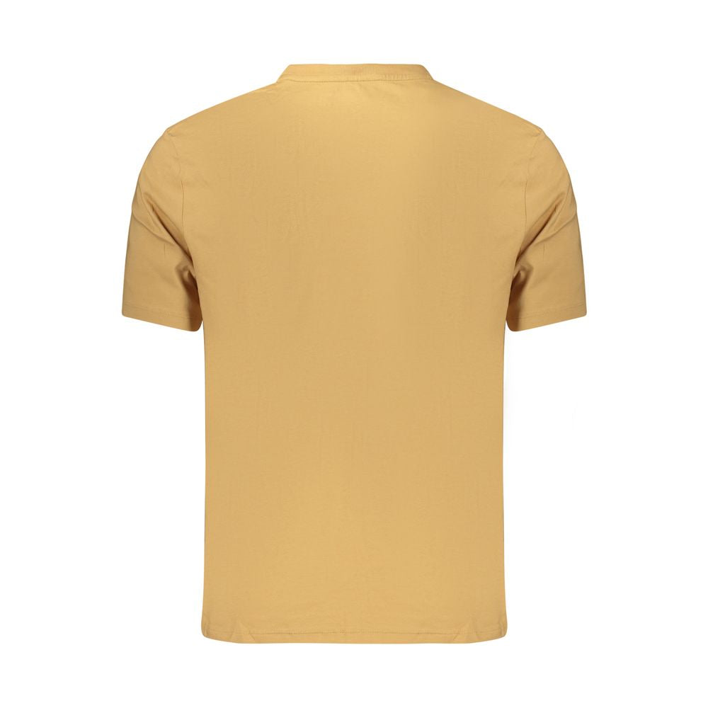 Brown Cotton Men's T-Shirt